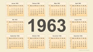 Kalender 1963