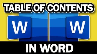 Create Table of Contents In Word Document (Simple \u0026 Quick!)