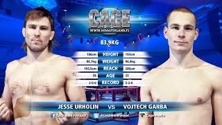 CAGE 46: Jesse Urholin vs Vojtech Garba Full Fight MMA