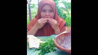 lalapan rebus genjer, goreng pete, nangka muda sambel kencur#mukbang