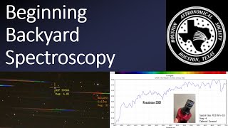 Beginning Backyard Spectroscopy