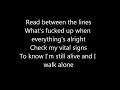 Green Day -Boulevard of Broken Dreams lyrics
