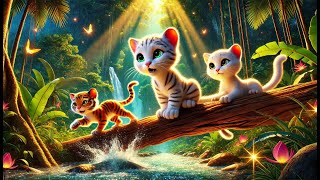 Los Tres Gatitos y su Gran Aventura! 🐅✨