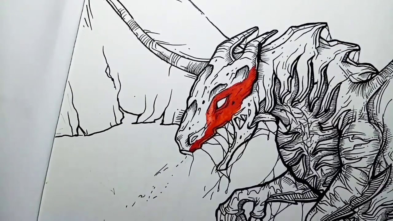 How To Draw A "DRAGON" - YouTube