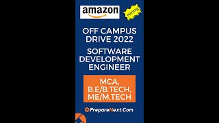 Software Development Engineer (Prize+Job) | Amazon Off Campus Drive 2022 | IT Job | Engineering Job