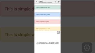 #5 Bootstrap Alerts॥ Bootstrap for beginners #bootstrap#alerts#basicofcoding#coding#shorts#tutorial