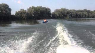 Tubing on the Tisza river in Tokaj by Dorka