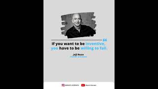 "If you want to be inventive, you have to be willing to fail." - Jeff Bezos #Shorts