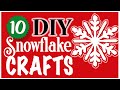 10 EASY Snowflake Crafts! ❄️ DOLLAR TREE DIYs