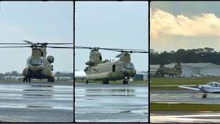 2 Australian Army CH-47F Chinooks YSBK Rainy Departure