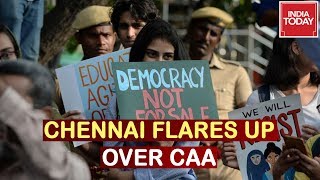 Several Organizations Demonstrate Anti-CAA Protest At Chennai Central Railway Station