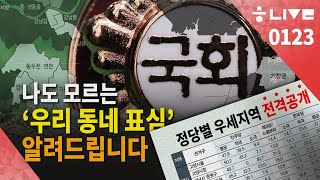 [한겨레 라이브: 1월23일] 나도 모르는 ‘우리 동네 표심’을 알려드립니다