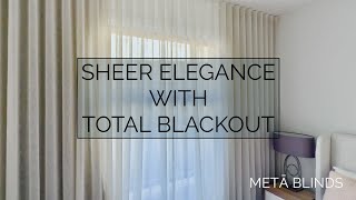 Get the look of S-FOLD Sheers with a Blackout Curtain behind!