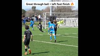 Great through ball \u0026 left foot finish from U11 boys 🔥 #soccer #golazo #u11 #doukaba