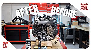 CRAZY engine cleaning BEFORE and AFTER! Looks BRAND NEW!| 2008 CBR 600RR Race Build - Day 10