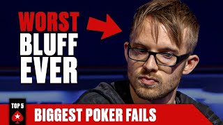 TOP 5 BIGGEST POKER FAILS ♠️ Poker Top 5 ♠️ PokerStars