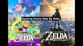 Breath of the Wild \u0026 Echoes of Wisdom Opening  (Side by Side)