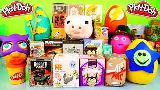 Play Doh Surprise EGGS Toys Vinylmation Sleeping Beauty Simpsons Miss Cupcakes DCTC Playdough Videos