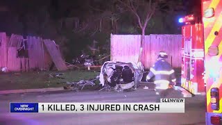17-year-old killed, 3 others injured in apparent high-speed crash in Glenview