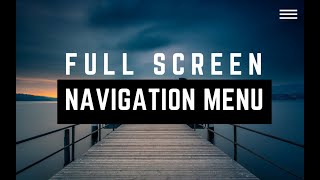 Animated Full Screen Navigation Menu Using HTML, CSS, & JavaScript