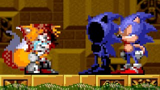 Tails Between 2 Evil Sonic