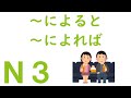 【Ｎ３文法】～によると・～によれば