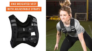 Xn8 Sports Weighted Vest - Adjustable Strap Weights (3.5kg 5kg, 8kg \u0026 10kg)