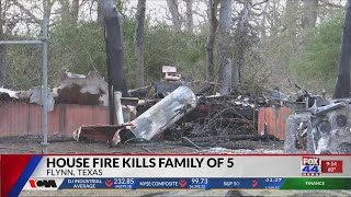 House fire kills family of 5 in Flynn, Texas