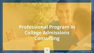 College Admissions Consulting Program | Online Information Session