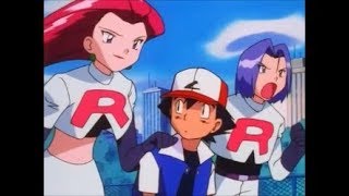Ash, Jessie And James vs. Butch, Cassidy And Drowzee