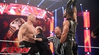 Seth Rollins vs Brock Lesnar - WWE World Heavyweight Championship Match: Raw