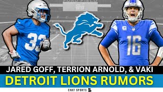 Detroit Lions Rumors: Jared Goff Better Than Dak Prescott? Sione Vaki RB3? +Terrion  Arnold