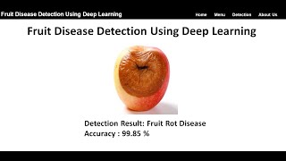 Fruit Disease Detection Using Deep Learning | Fruit Disease Detection Using Python Project Code