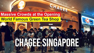 Massive Crowd! Chagee Opening in Singapore! | World's Famous Green Tea Shop | China | Newly Opened!