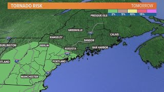 A non-zero tornado chance comes with Friday's storms in Maine