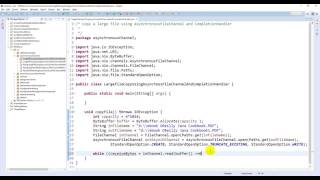 Copy large file using AsynchronousFileChannel and CompletionHandler - Java NIO
