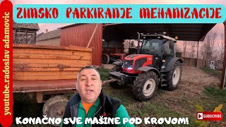 ZIMSKO PARKIRANJE MEHANIZACIJE:KONAČNO SVE MAŠINE POD KROVOM;FINALLY ALL THE MACHINES UNDER THE ROOF