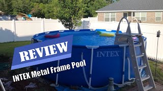 INTEX 12ft x 30in Metal Frame Pool | Setup & Review 2022