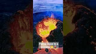 Flying a drone close to an active volcano 🌋