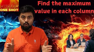 Find the maximum value in each column #learnpython #master #coding