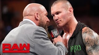 Triple H And Randy Orton Meet Before Wwe Super Showdown Raw June 3 2019
