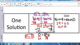 Multi-step Equations with Infinite and No Solutions
