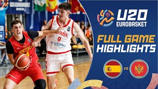 Spain 🇪🇸 vs Montenegro 🇲🇪 | Extended Highlights | FIBA U20 EuroBasket 2024