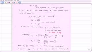 Lecture 24 Transconductance of an MOSFET