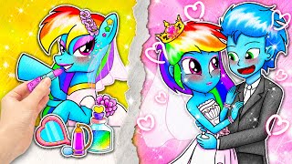 MY LITTLE PONY Transformation : Rainbow Dash Makeup To Become A Beautiful Bride | 재미있는 스톱 모션 만화