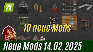 LS25: Modhub Mods vom 14.2.2025: Traktor, Fahrzeuge, Geräte, Gebäude und Deko.