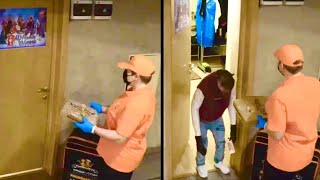 Delivery Guy Shocked When Chimp Opens Door
