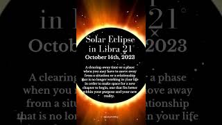 Solar Eclipse in Libra 21°, October 14th, 2023