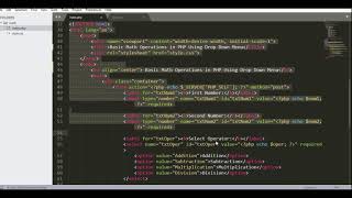 Basic Math Operations in PHP Using Drop Down Menu