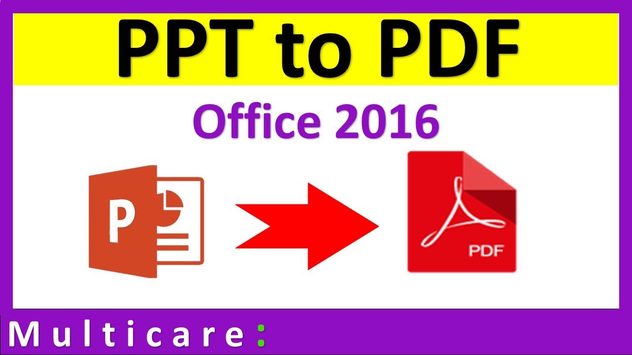 How To Convert PPT To PDF - YouTube